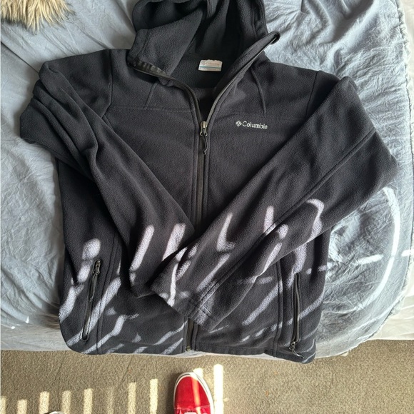 men columbia fleece steens 2.0 jacket xs Black NWOT Double Pockets Zip Comfy War - Picture 4 of 13